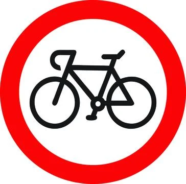 Bicycle Traffic Sign Stock Illustration
