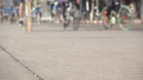 Bicycle traffic in summer Stock Footage 88471013