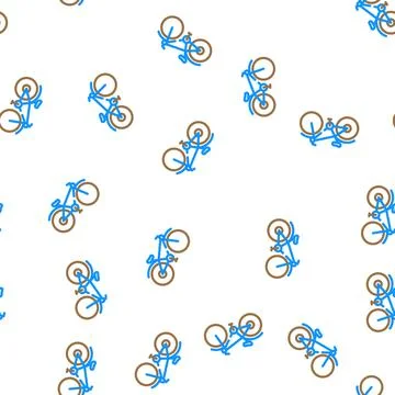 Bicycle transport vector seamless pattern Illustrazione stock