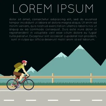 Bicycle trip banner Stock Illustration