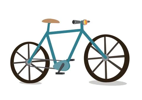 Bicycle. Vector design isolated in white backgrounds. Illustrazione stock