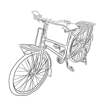 Bicycle vector sketch Stock Illustration