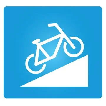 Bicycle up way Stock Illustration