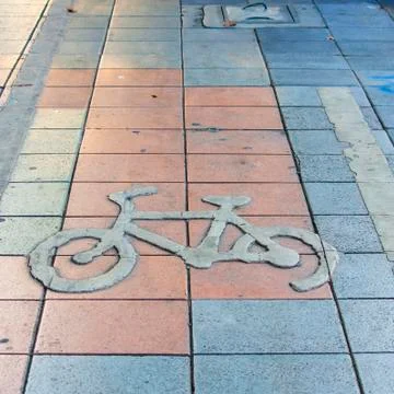 Bicycle way Stock Photos