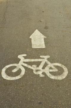 Bicycle way Stock Photos