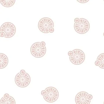 Bicycle wheel alignment glyph seamless pattern Stock Illustration