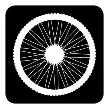 Bicycle wheel button Illustrazione stock