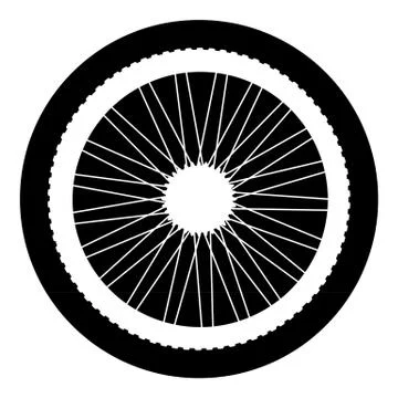Bicycle wheel button Stock Illustration
