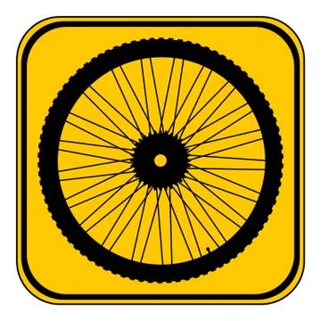 Bicycle wheel button. Stock Illustration