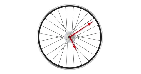 Bicycle Wheel Clock Regular. 動画素材 63080976