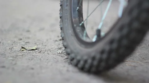 Bicycle wheel closeup Stock Footage 48861924