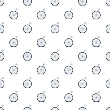Bicycle wheel flat tire repeating seamless pattern background Stock Illustration
