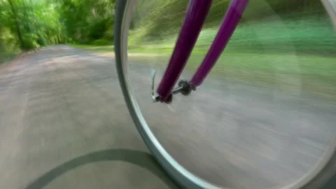 Bicycle Wheel Hyper-lapse Moving Close-Up 動画素材 158334171