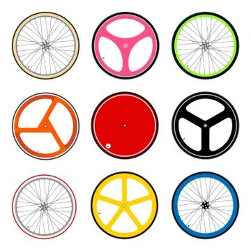 Bicycle wheel. Stock Illustration