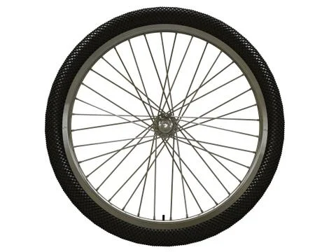 Bicycle wheel isolated on white Stock Illustration