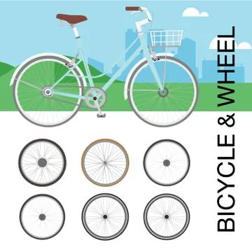 Bicycle wheel Set vector illustration Stock Illustration