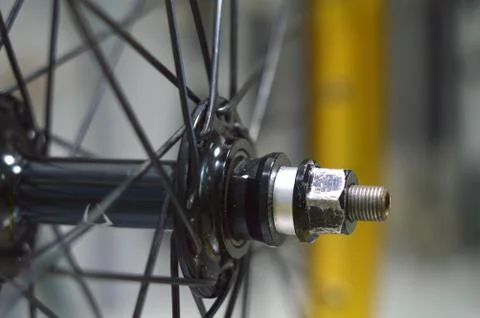 Bicycle wheel with spokes Stock Photos