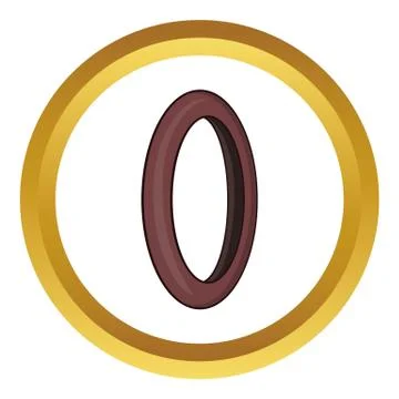 Bicycle wheel tire vector icon Illustrazione stock