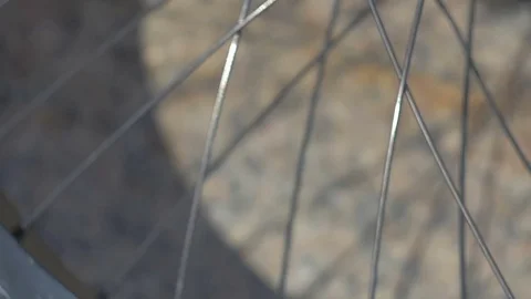 Bicycle wheel turns Stock Footage 81810091