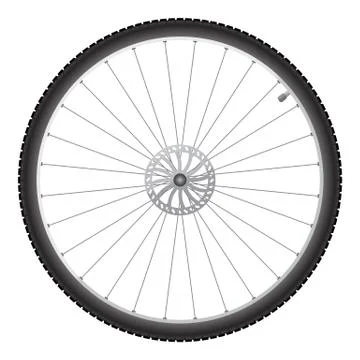Bicycle wheel, vector Stock Illustration
