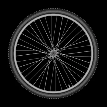 Bicycle wheel on white background vector illustration Stock Illustration