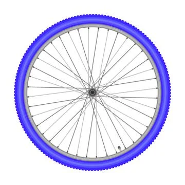 Bicycle wheel on white background vector illustration Stock Illustration