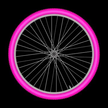 Bicycle wheel on white background vector illustration Stock Illustration