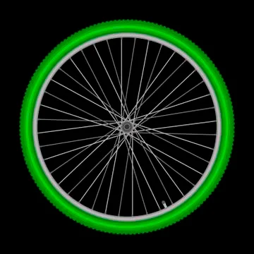Bicycle wheel on white background vector illustration Stock Illustration