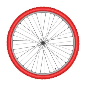 Bicycle wheel on white background vector illustration Stock Illustration