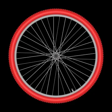 Bicycle wheel on white background vector illustration Stock Illustration