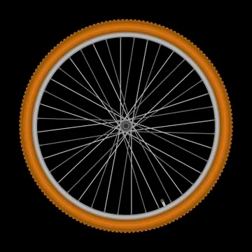 Bicycle wheel on white background vector illustration Stock Illustration