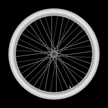 Bicycle wheel on white background vector illustration Stock Illustration