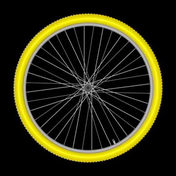 Bicycle wheel on white background vector illustration Stock Illustration