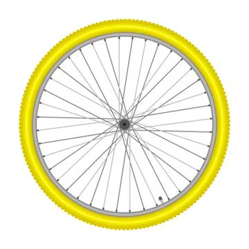 Bicycle wheel on white background vector illustration Stock Illustration