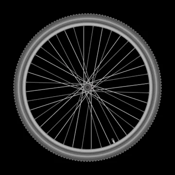 Bicycle wheel on white background vector illustration Stock Illustration