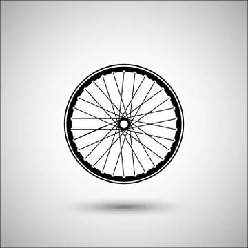 Bicycle wheels . Bicycle accessories vector icon. Stock Illustration