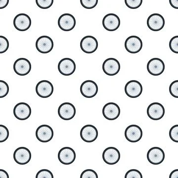 Bicycle wheels forming a seamless pattern background Stock-Illustration