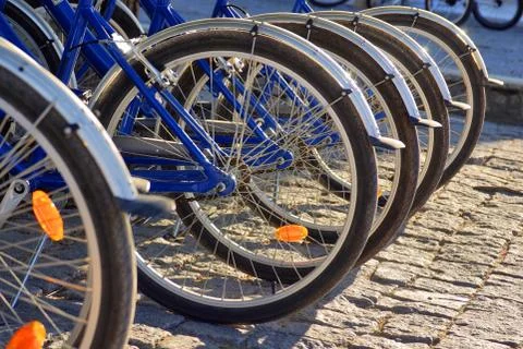 Bicycle wheels Stock Photos