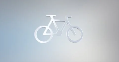 Bicycle White 3d Icon 動画素材 67955742