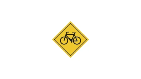 Bicycles allowed sign animation. forbidden not allowed symbol animated anim.. Stock Footage 322966976