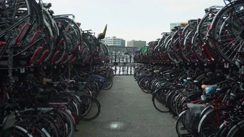 Bicycles in Amsterdam. Stock Footage 143405071