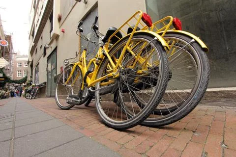 Bicycles in Amsterdam Stock Photos