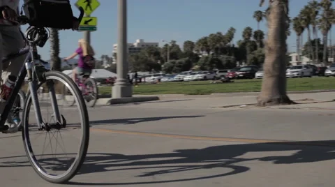Bicycles at the beach Stock Footage 46803516