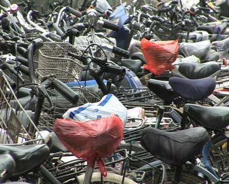 Bicycles in beijing,  Stock Footage 337113