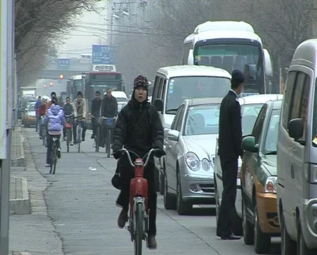 Bicycles in beijing,  Stock Footage 337433