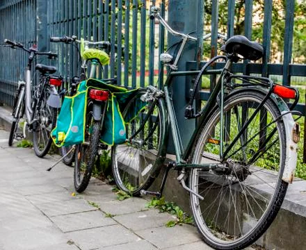 Bicycles in brussels Stock Photos