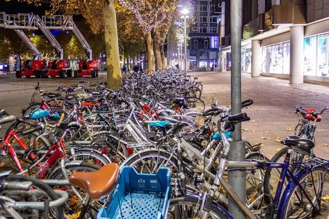 Bicycles during peak 스톡 사진