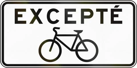 Bicycles Excepted in Canada Stock Illustration