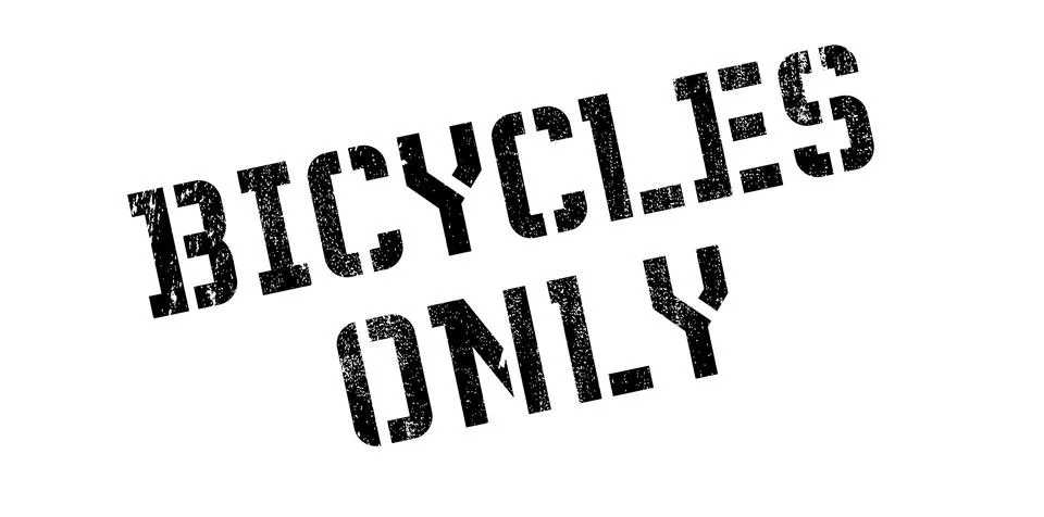 Bicycles Only rubber stamp Stock Illustration
