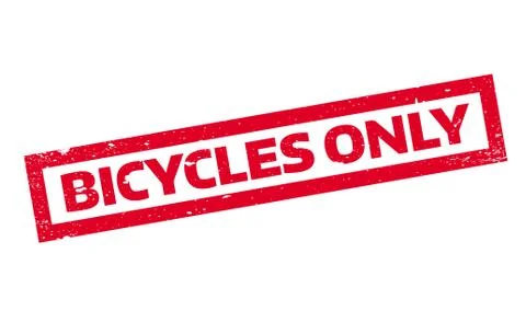 Bicycles Only rubber stamp Stock Illustration